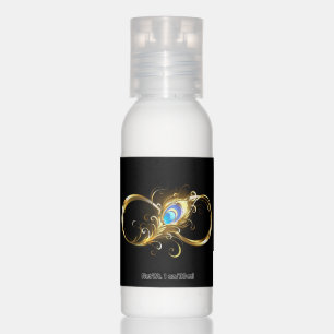 Infinity with Golden Peacock Feather Hand Lotion