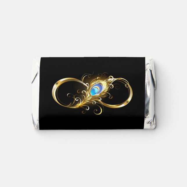 Infinity with Golden Peacock Feather Hershey's Miniatures (Front)