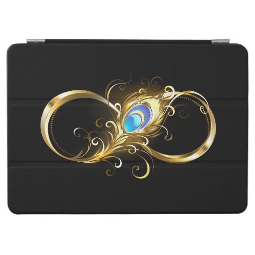 Infinity with Golden Peacock Feather iPad Air Cover