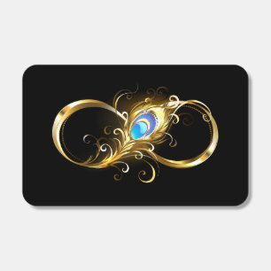 Infinity with Golden Peacock Feather Matchboxes
