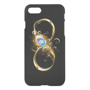 Infinity with Golden Peacock Feather iPhone SE/8/7 Case