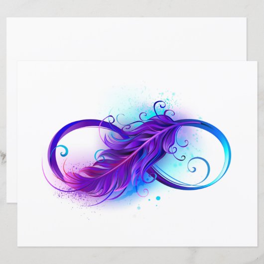 Infinity with Purple Feather (Front/Back)