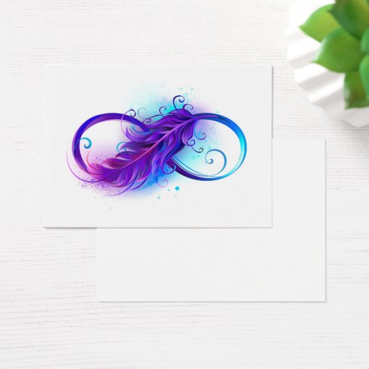 Infinity with Purple Feather (Desk)