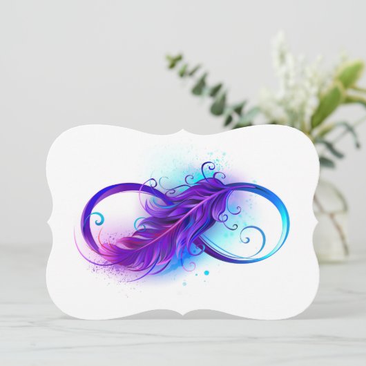 Infinity with Purple Feather (Standing Front)