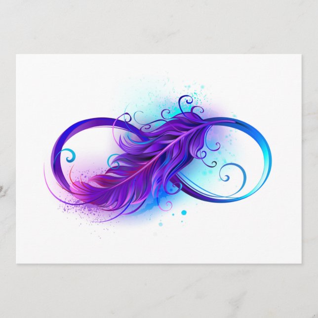 Infinity with Purple Feather Advice Card (Front)
