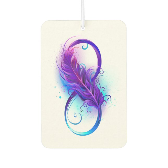 Infinity with Purple Feather Air Freshener (Front)