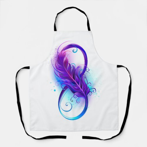 Infinity with Purple Feather Apron