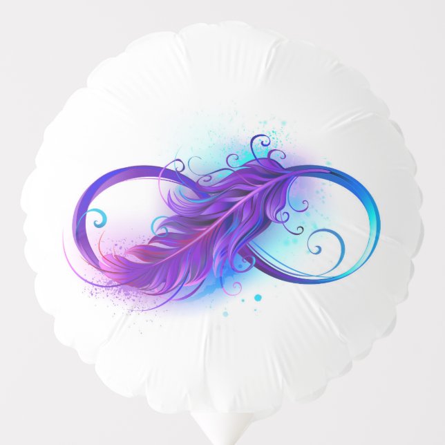 Infinity with Purple Feather Balloon (Front)