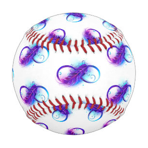 Infinity with Purple Feather Baseball