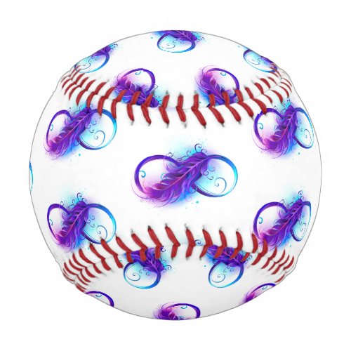 Infinity with Purple Feather Baseball