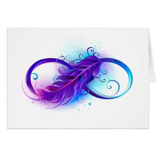Infinity with Purple Feather Cards (Front Horizontal)