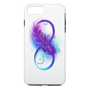 Infinity with Purple Feather iPhone 8 Plus/7 Plus Case