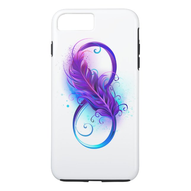 Infinity with Purple Feather Case-Mate iPhone Case (Back)