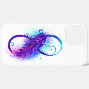 Infinity with Purple Feather iPhone 12 Pro Max Case