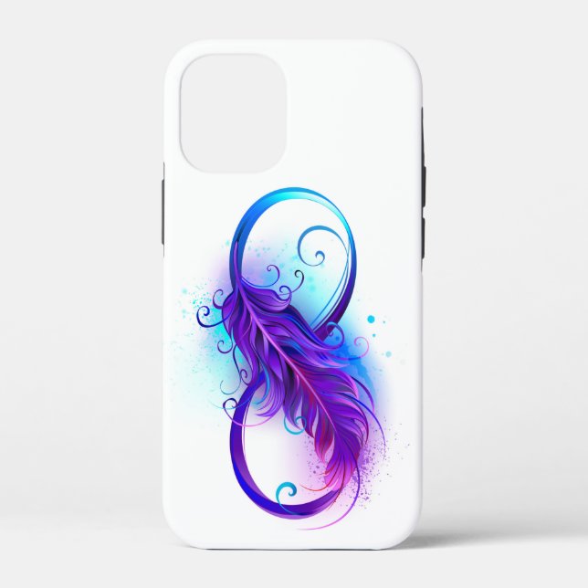 Infinity with Purple Feather Case-Mate iPhone Case (Back)