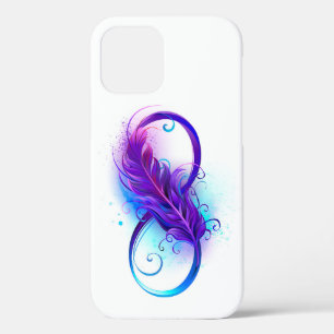 Infinity with Purple Feather iPhone 12 Case