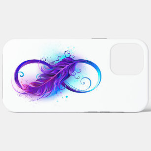 Infinity with Purple Feather iPhone 12 Pro Max Case