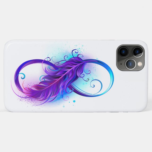 Infinity with Purple Feather Case-Mate iPhone Case (Back (Horizontal))