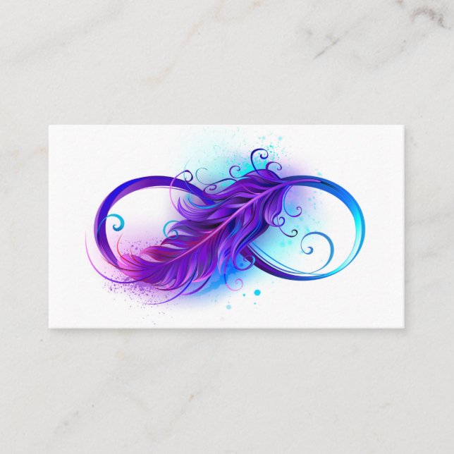 Infinity with Purple Feather Discount Card (Front)