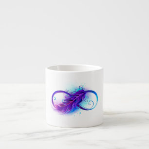 Infinity with Purple Feather Espresso Cup