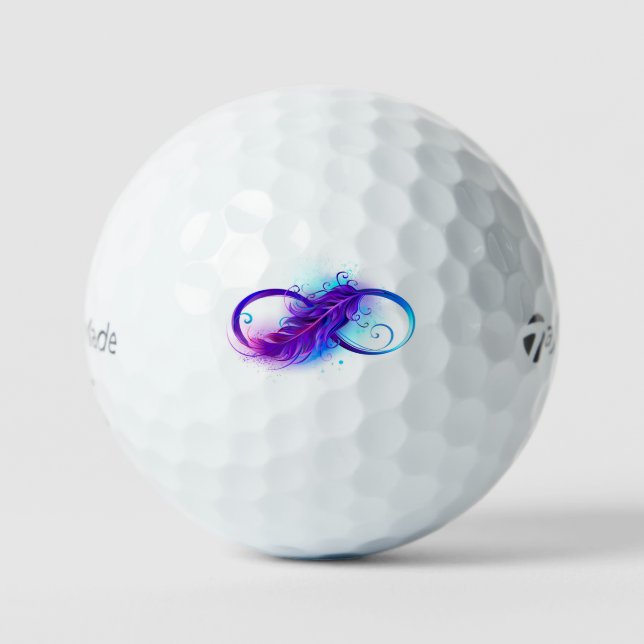 Infinity with Purple Feather Golf Balls (Front)