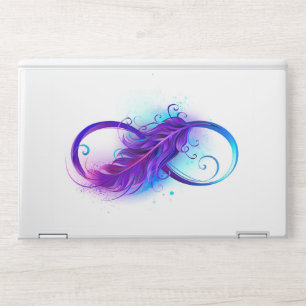 Infinity with Purple Feather HP Laptop Skin