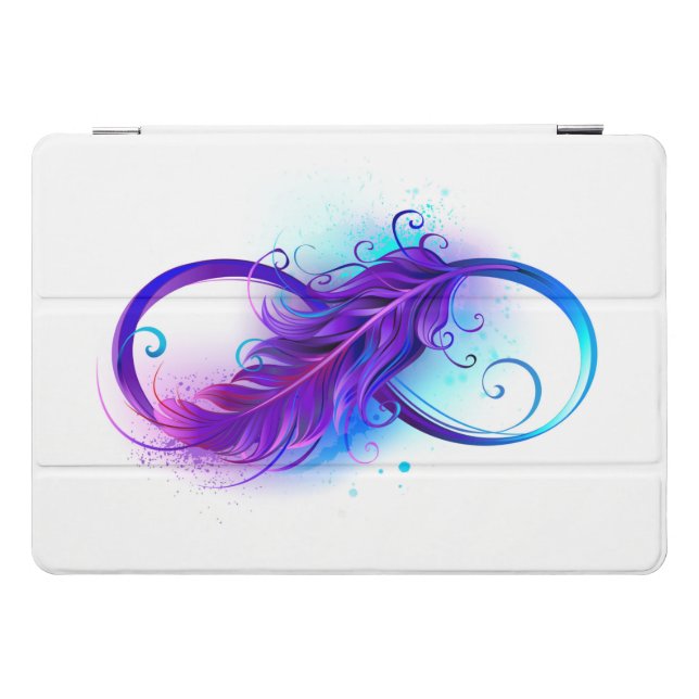 Infinity with Purple Feather iPad Pro Cover (Horizontal)