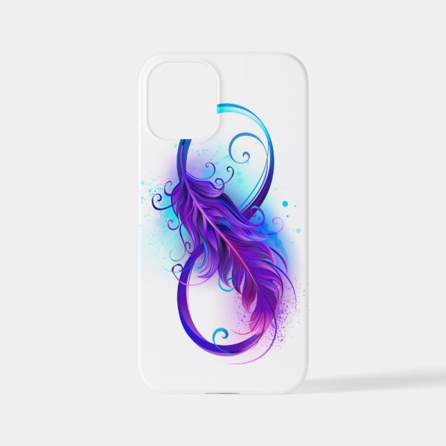 Infinity with Purple Feather iPhone Case (Back)
