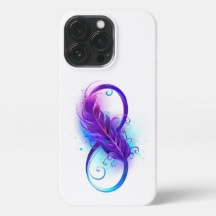 Infinity with Purple Feather iPhone 13 Pro Case