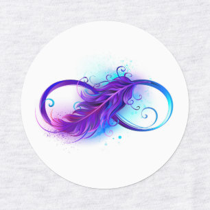 Infinity with Purple Feather Kids' Labels
