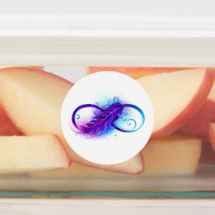 Infinity with Purple Feather Kids' Labels