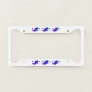 Infinity with Purple Feather License Plate Frame