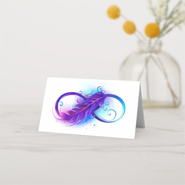 Infinity with Purple Feather Loyalty Card (Front)