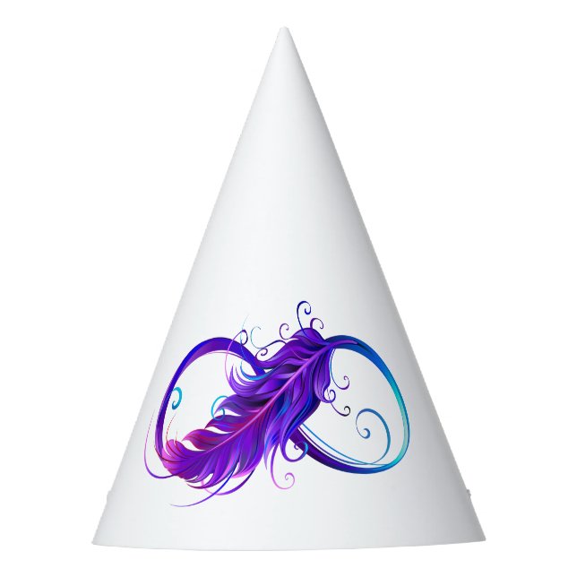 Infinity with Purple Feather Party Hat (Front)