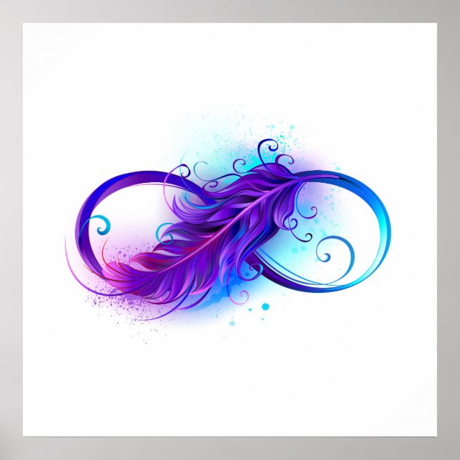Infinity with Purple Feather Poster (Front)