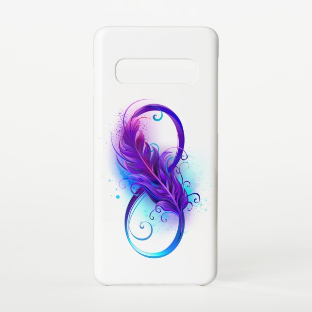 Infinity with Purple Feather Samsung Galaxy Case (Back)