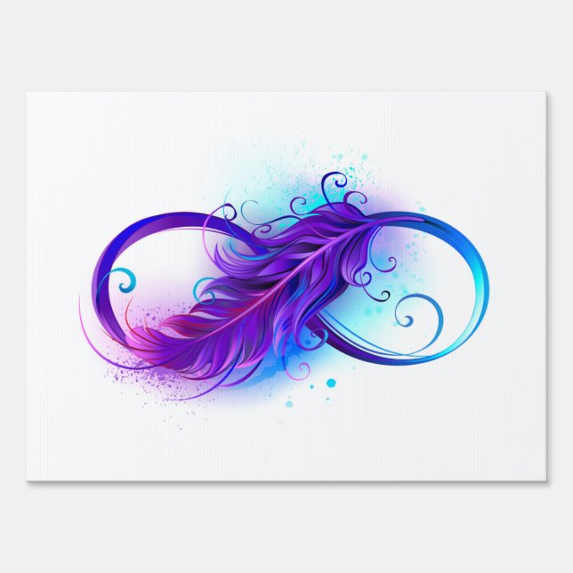 Infinity with Purple Feather Sign (Front)