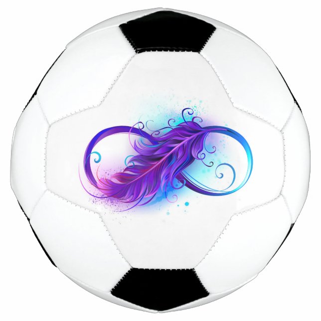 Infinity with Purple Feather Soccer Ball (Front)