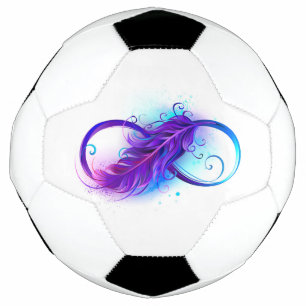 Infinity with Purple Feather Soccer Ball