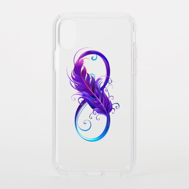 Infinity with Purple Feather Speck iPhone X Case (Front)