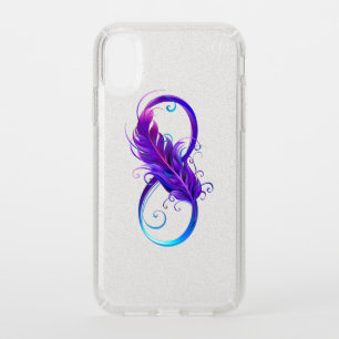 Infinity with Purple Feather Speck iPhone XR Case