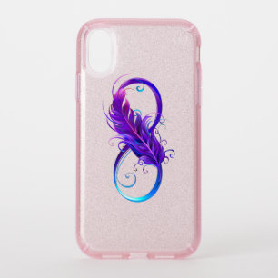 Infinity with Purple Feather Speck iPhone XR Case