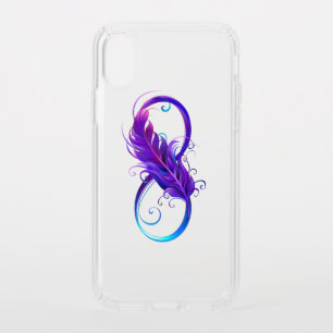 Infinity with Purple Feather Speck iPhone XS Case