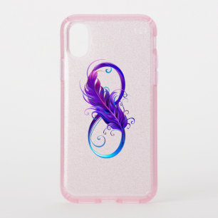 Infinity with Purple Feather Speck iPhone XS Case
