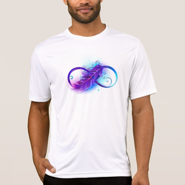 Infinity with Purple Feather T-Shirt (Front)