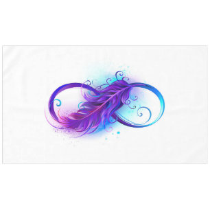 Infinity with Purple Feather Tablecloth