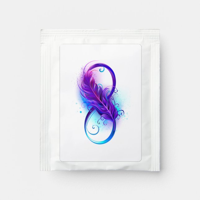 Infinity with Purple Feather Tea Bag Drink Mix (Front)