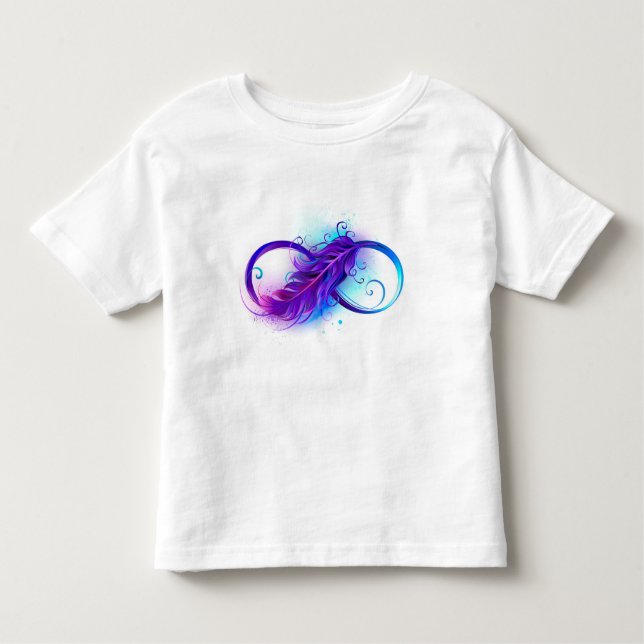 Infinity with Purple Feather Toddler T-shirt (Front)