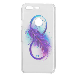 Infinity with Purple Feather Uncommon Google Pixel Case