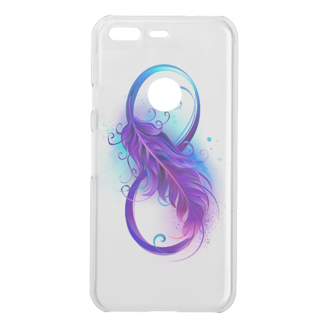 Infinity with Purple Feather Uncommon Google Pixel Case (Back)